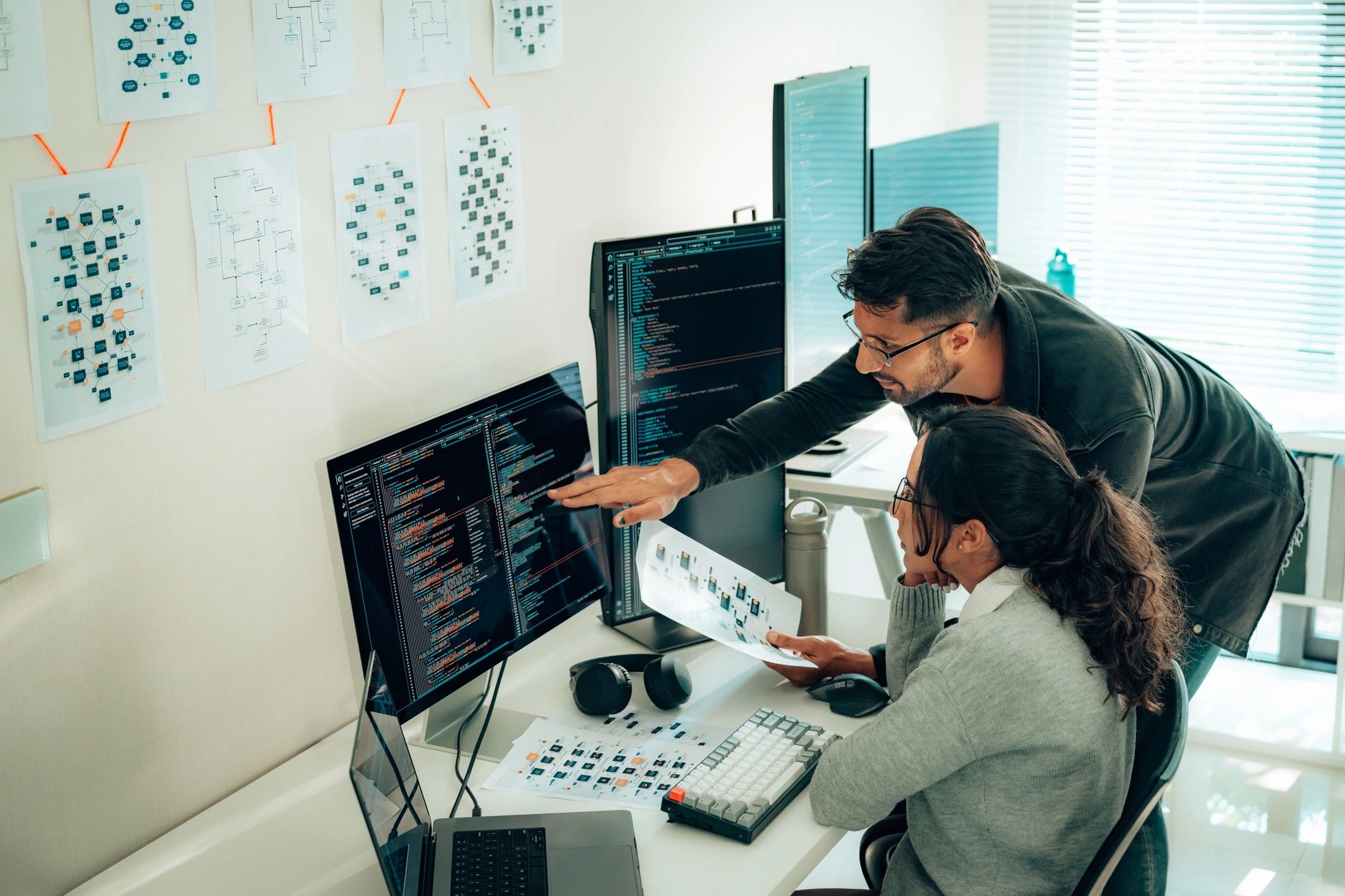 modern app development team working